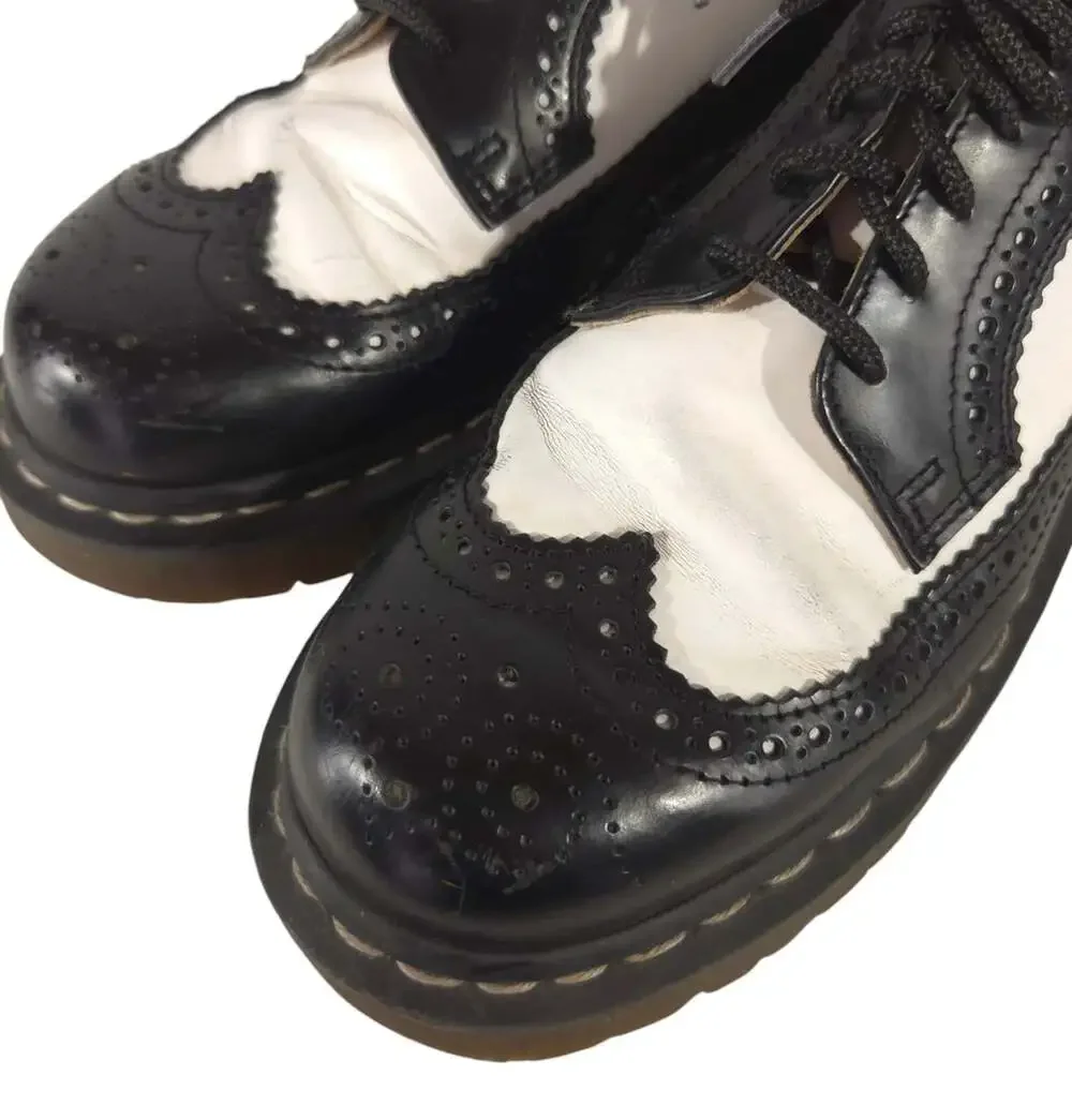 Dr. Martens 3989 Bex Wingtip Brogue Shoe US M7 W9 EU 39 Mens Black White $170